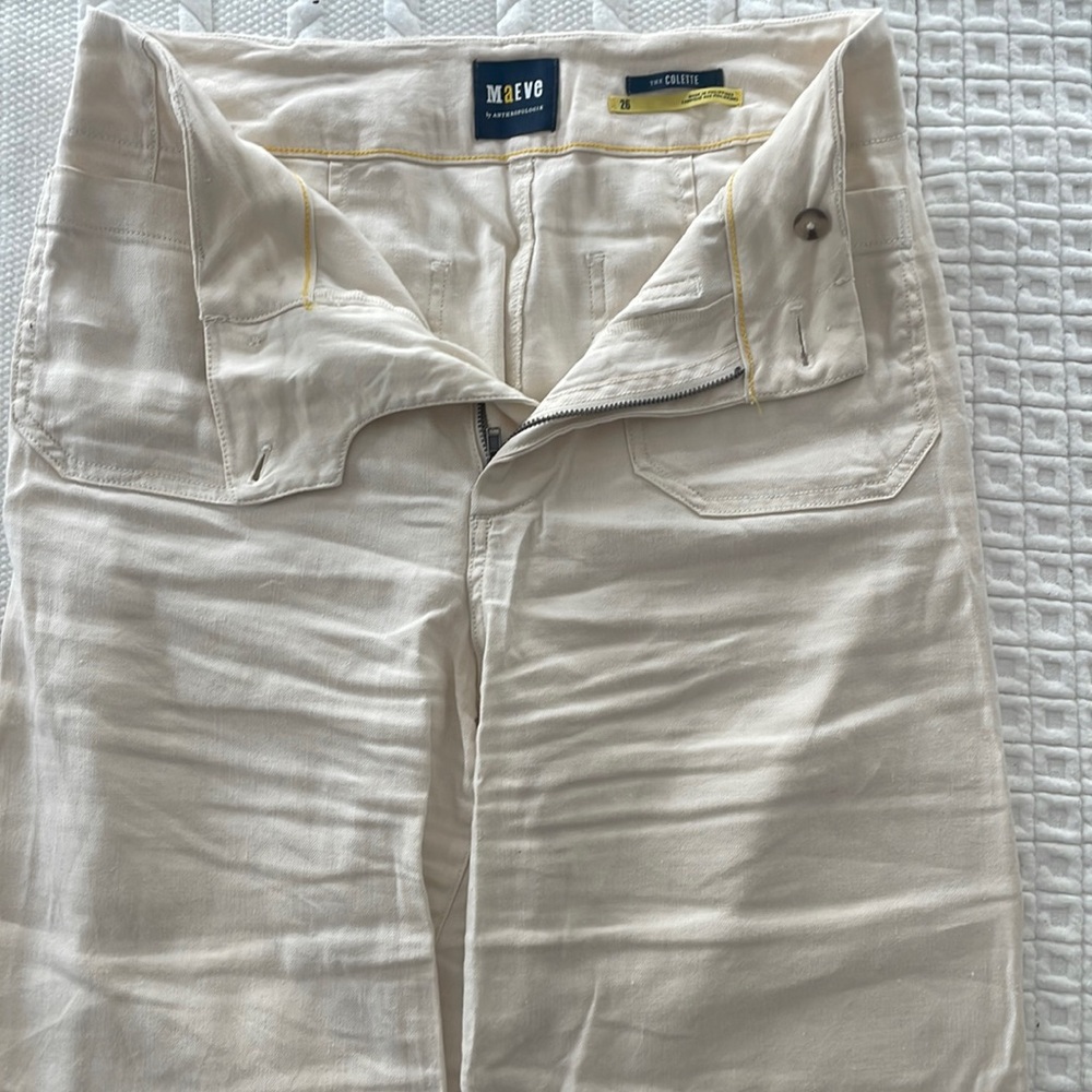 Maeve Colette Cropped Linen Pants